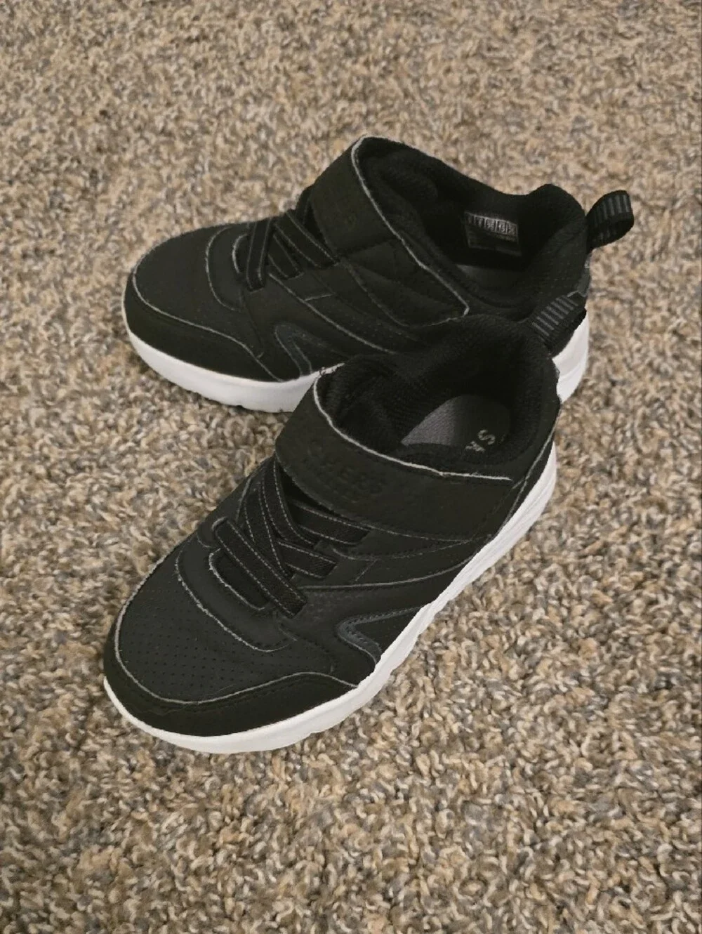 Skechers Boys Black & White Athletic Sneakers